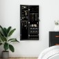Schmuckschrank mit Spiegel Wandmontage Schwarz 30x8,5x106 cm Schmuckschrank mit Spiegel Wandmontage Schwarz 30x8,5x106 cm