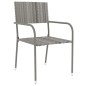 vidaXL 3-tlg. Garten-Essgruppe Poly Rattan Grau vidaXL 3-tlg. Garten-Essgruppe Poly Rattan Grau
