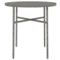 vidaXL 3-tlg. Garten-Essgruppe Poly Rattan Grau vidaXL 3-tlg. Garten-Essgruppe Poly Rattan Grau