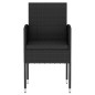 vidaXL 3-tlg. Garten-Essgruppe Poly Rattan Schwarz vidaXL 3-tlg. Garten-Essgruppe Poly Rattan Schwarz