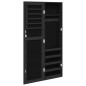 Schmuckschrank mit Spiegel Wandmontage Schwarz 30x8,5x106 cm Schmuckschrank mit Spiegel Wandmontage Schwarz 30x8,5x106 cm