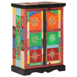 vidaXL Sideboard Handbemalt mit Türen 53x30x75 cm Massivholz Mango