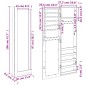 Schmuckschrank mit Spiegel Wandmontage Schwarz 30x8,5x106 cm Schmuckschrank mit Spiegel Wandmontage Schwarz 30x8,5x106 cm
