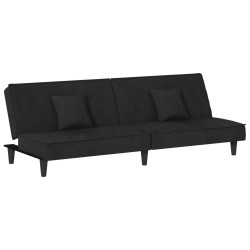 vidaXL Schlafsofa Schwarz Samt