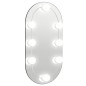 vidaXL Spiegel mit LED-Leuchten 40x20 cm Glas Oval vidaXL Spiegel mit LED-Leuchten 40x20 cm Glas Oval
