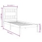 vidaXL Massivholzbett Kiefer 90x190 cm vidaXL Massivholzbett Kiefer 90x190 cm