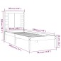 vidaXL Massivholzbett Weiß 90x190 cm vidaXL Massivholzbett Weiß 90x190 cm