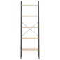 vidaXL Standregal 5 Böden Hellbraun und Schwarz 56x35x174 cm vidaXL Standregal 5 Böden Hellbraun und Schwarz 56x35x174 cm