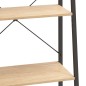 vidaXL Standregal 5 Böden Hellbraun und Schwarz 56x35x174 cm vidaXL Standregal 5 Böden Hellbraun und Schwarz 56x35x174 cm