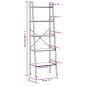 vidaXL Standregal 5 Böden Hellbraun und Schwarz 56x35x174 cm vidaXL Standregal 5 Böden Hellbraun und Schwarz 56x35x174 cm