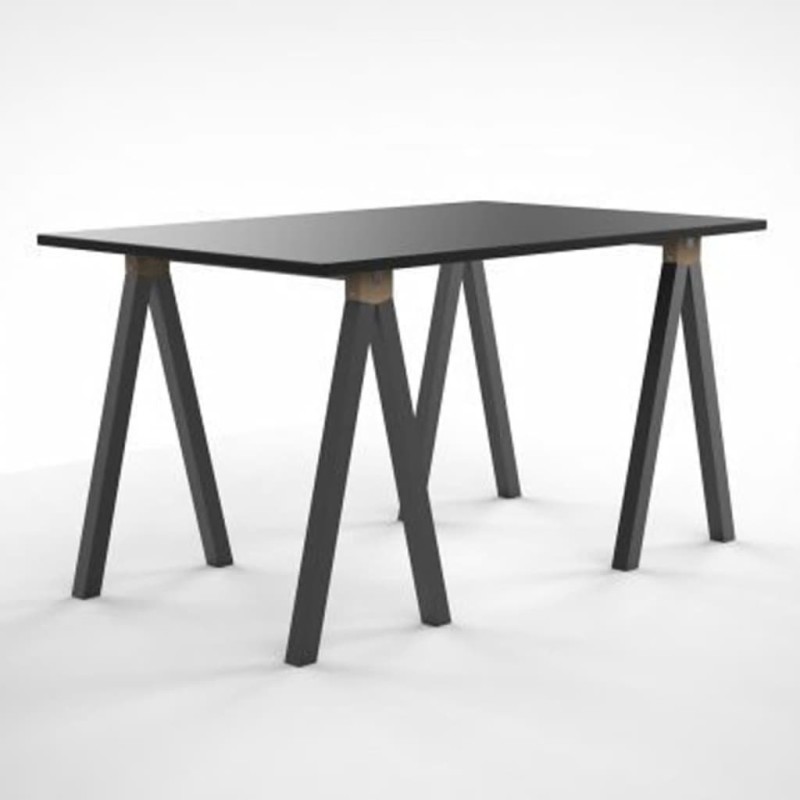 Nordlinger Tischgestell Aspen 70x30x73 cm Holz und Metall Schwarz Nordlinger Tischgestell Aspen 70x30x73 cm Holz und Metall Schwarz