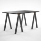 Nordlinger Tischgestell Aspen 70x30x73 cm Holz und Metall Schwarz Nordlinger Tischgestell Aspen 70x30x73 cm Holz und Metall Schwarz