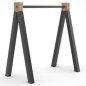 Nordlinger Tischgestell Aspen 70x30x73 cm Holz und Metall Schwarz Nordlinger Tischgestell Aspen 70x30x73 cm Holz und Metall Schwarz