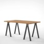 Nordlinger Tischgestell Aspen 70x30x73 cm Holz und Metall Schwarz Nordlinger Tischgestell Aspen 70x30x73 cm Holz und Metall Schwarz