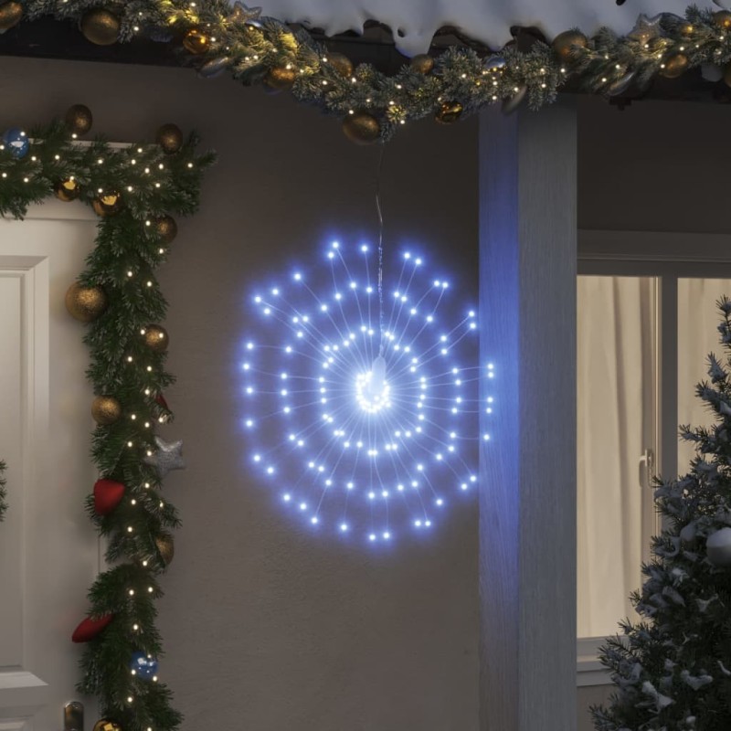 vidaXL Weihnachtsbeleuchtungen Feuerwerk 8 Stk. 140 LEDs Kaltweiß 17cm vidaXL Weihnachtsbeleuchtungen Feuerwerk 8 Stk. 140 LEDs Kaltweiß 17cm