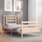 vidaXL Massivholzbett mit Kopfteil 90x200 cm vidaXL Massivholzbett mit Kopfteil 90x200 cm
