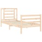 vidaXL Massivholzbett mit Kopfteil 90x200 cm vidaXL Massivholzbett mit Kopfteil 90x200 cm