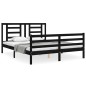 vidaXL Massivholzbett mit Kopfteil Schwarz 160x200 cm vidaXL Massivholzbett mit Kopfteil Schwarz 160x200 cm
