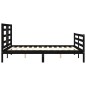 vidaXL Massivholzbett mit Kopfteil Schwarz 160x200 cm vidaXL Massivholzbett mit Kopfteil Schwarz 160x200 cm