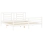 vidaXL Massivholzbett mit Kopfteil Weiß 200x200 cm vidaXL Massivholzbett mit Kopfteil Weiß 200x200 cm