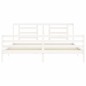 vidaXL Massivholzbett mit Kopfteil Weiß 200x200 cm vidaXL Massivholzbett mit Kopfteil Weiß 200x200 cm