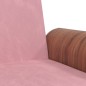 Schlafsofa mit Getränkehaltern Rosa Samt Schlafsofa mit Getränkehaltern Rosa Samt