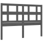 vidaXL Massivholzbett mit Kopfteil Grau 140x190 cm vidaXL Massivholzbett mit Kopfteil Grau 140x190 cm