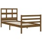 vidaXL Massivholzbett mit Kopfteil Honigbraun 100x200 cm vidaXL Massivholzbett mit Kopfteil Honigbraun 100x200 cm