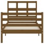 vidaXL Massivholzbett mit Kopfteil Honigbraun 100x200 cm vidaXL Massivholzbett mit Kopfteil Honigbraun 100x200 cm