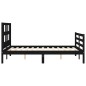 vidaXL Massivholzbett mit Kopfteil Schwarz 120x200 cm vidaXL Massivholzbett mit Kopfteil Schwarz 120x200 cm