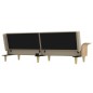 Schlafsofa mit Armlehnen Creme Stoff Schlafsofa mit Armlehnen Creme Stoff