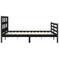 vidaXL Massivholzbett mit Kopfteil Schwarz 160x200 cm vidaXL Massivholzbett mit Kopfteil Schwarz 160x200 cm