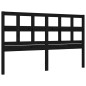 vidaXL Massivholzbett mit Kopfteil Schwarz 160x200 cm vidaXL Massivholzbett mit Kopfteil Schwarz 160x200 cm