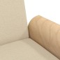Schlafsofa mit Armlehnen Creme Stoff Schlafsofa mit Armlehnen Creme Stoff