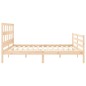 vidaXL Massivholzbett mit Kopfteil 200x200 cm vidaXL Massivholzbett mit Kopfteil 200x200 cm