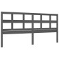 vidaXL Massivholzbett mit Kopfteil Grau 200x200 cm vidaXL Massivholzbett mit Kopfteil Grau 200x200 cm