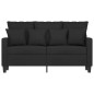 vidaXL 2-Sitzer-Sofa Schwarz 120 cm Stoff vidaXL 2-Sitzer-Sofa Schwarz 120 cm Stoff