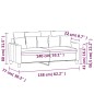 vidaXL 2-Sitzer-Sofa Dunkelgrau 140 cm Stoff vidaXL 2-Sitzer-Sofa Dunkelgrau 140 cm Stoff
