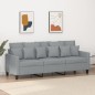 vidaXL 3-Sitzer-Sofa Hellgrau 180 cm Stoff vidaXL 3-Sitzer-Sofa Hellgrau 180 cm Stoff