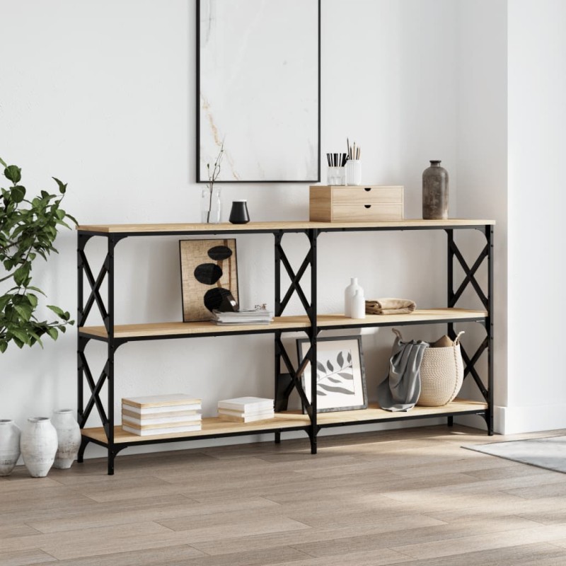 vidaXL Konsolentisch Sonoma-Eiche 156x28x80,5 cm Holzwerkstoff vidaXL Konsolentisch Sonoma-Eiche 156x28x80,5 cm Holzwerkstoff
