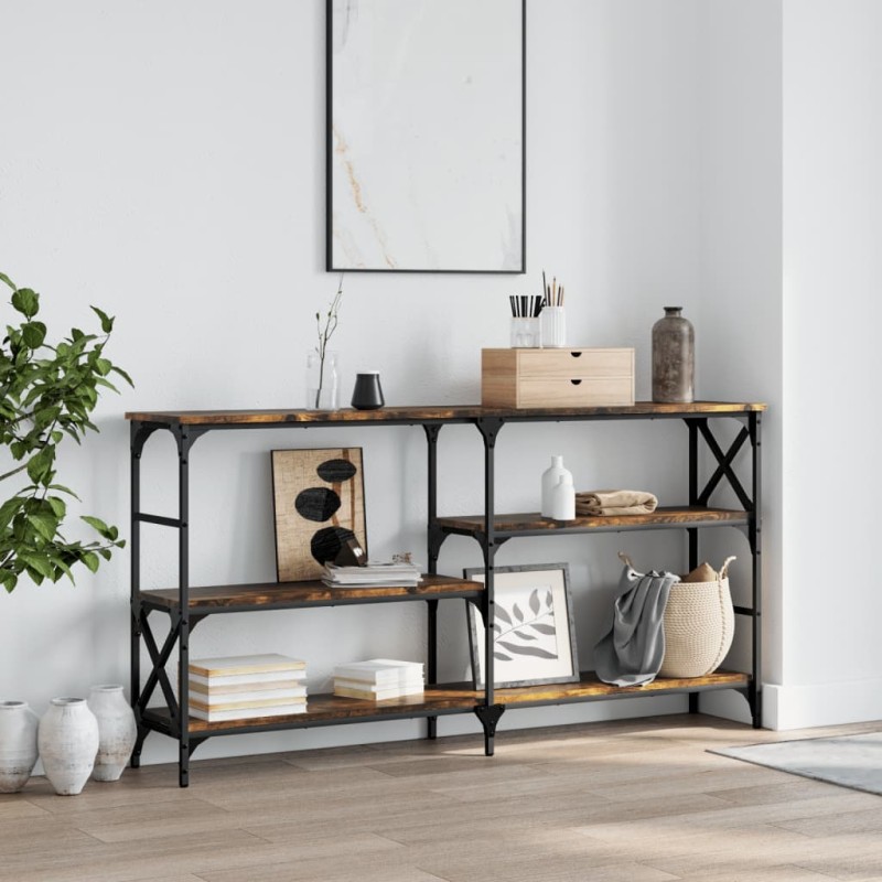 vidaXL Konsolentisch Räuchereiche 150x29x76,5 cm Holzwerkstoff vidaXL Konsolentisch Räuchereiche 150x29x76,5 cm Holzwerkstoff