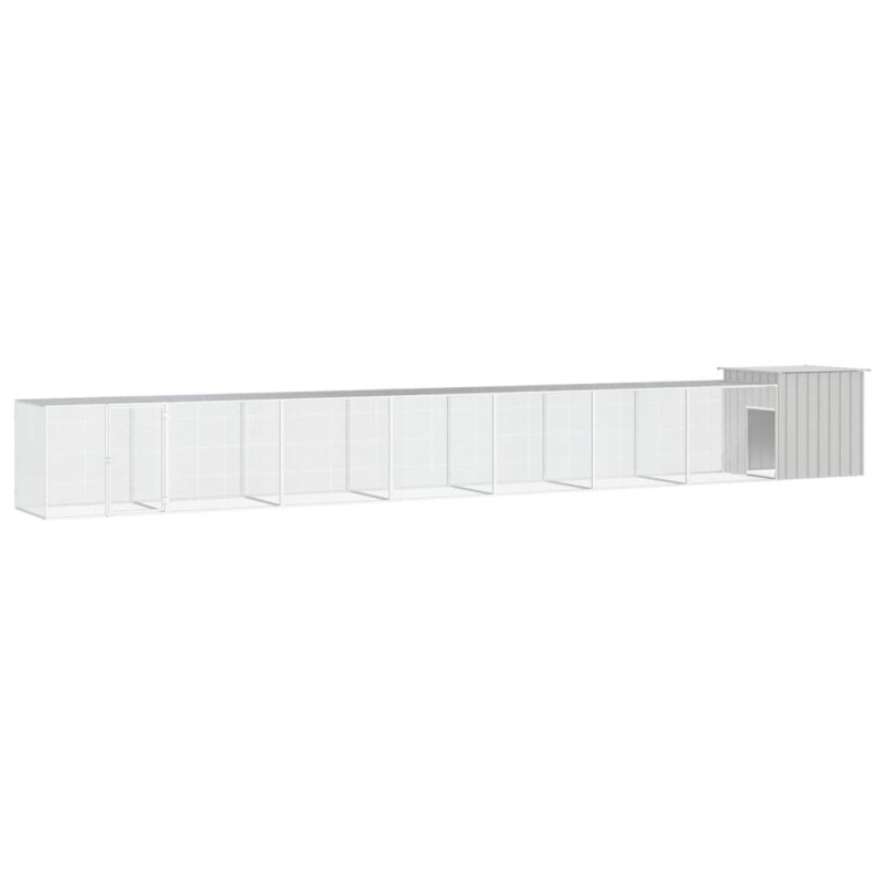 vidaXL Hühnerkäfig Grau 800x91x100 cm Verzinkter Stahl vidaXL Hühnerkäfig Grau 800x91x100 cm Verzinkter Stahl