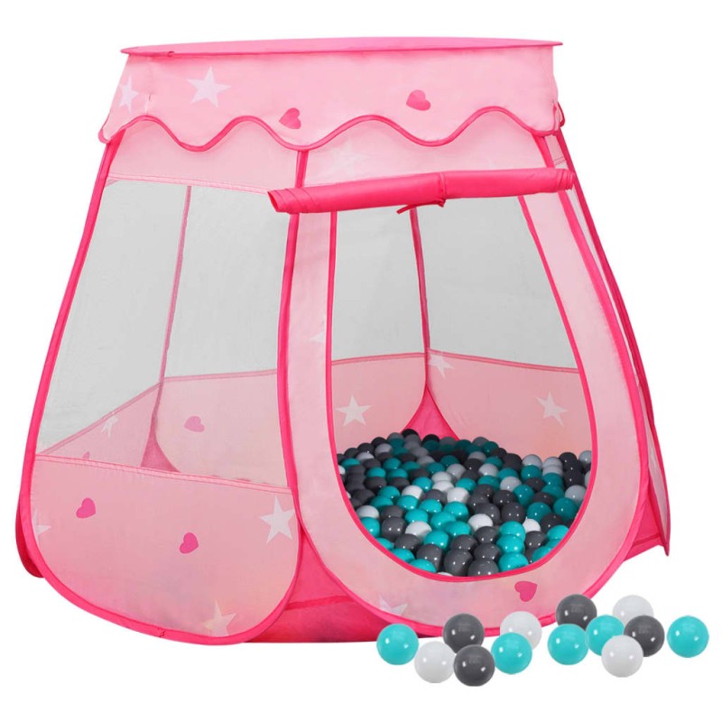 vidaXL Kinder-Spielzelt mit 250 Bällen Rosa 102x102x82 cm vidaXL Kinder-Spielzelt mit 250 Bällen Rosa 102x102x82 cm
