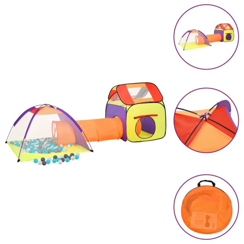 vidaXL Spielzelt mit 250 Bällen Mehrfarbig 338x123x111 cm vidaXL Spielzelt mit 250 Bällen Mehrfarbig 338x123x111 cm