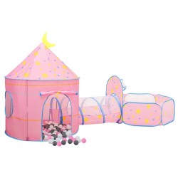 vidaXL Spielzelt mit 250 Bällen Rosa 301x120x128 cm