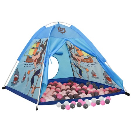 vidaXL Spielzelt mit 250 Bällen Blau 120x120x90 cm