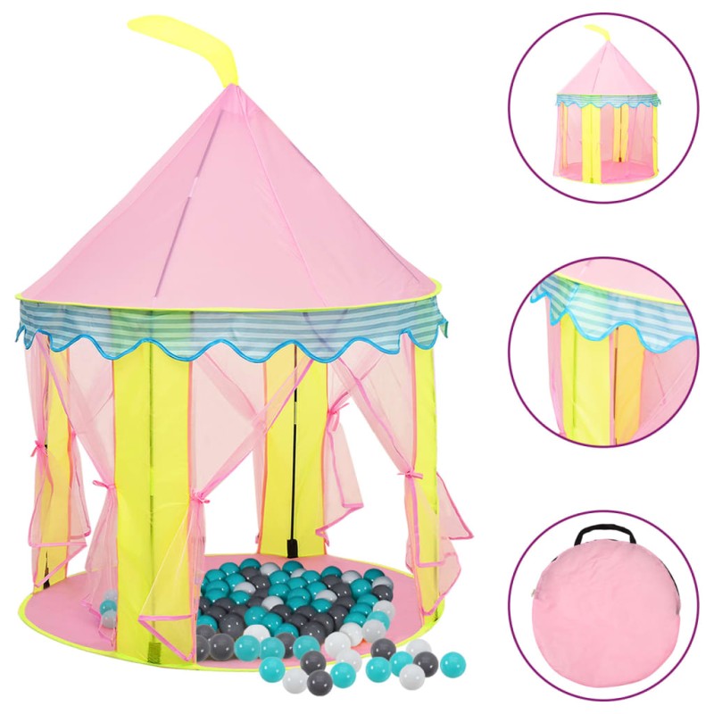 vidaXL Kinder-Spielzelt mit 250 Bällen Rosa 100x100x127 cm vidaXL Kinder-Spielzelt mit 250 Bällen Rosa 100x100x127 cm