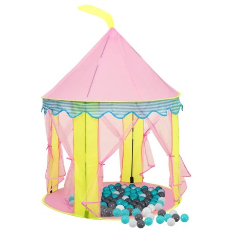vidaXL Kinder-Spielzelt mit 250 Bällen Rosa 100x100x127 cm