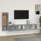 vidaXL 3-tlg. TV-Schrank-Set Grau Sonoma Holzwerkstoff vidaXL 3-tlg. TV-Schrank-Set Grau Sonoma Holzwerkstoff