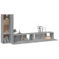 vidaXL 3-tlg. TV-Schrank-Set Grau Sonoma Holzwerkstoff vidaXL 3-tlg. TV-Schrank-Set Grau Sonoma Holzwerkstoff